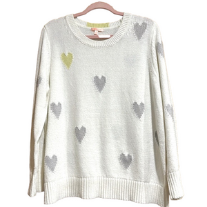 Lisa Todd Cable Knit Hearts Sweater Plus Size 1X - EUC